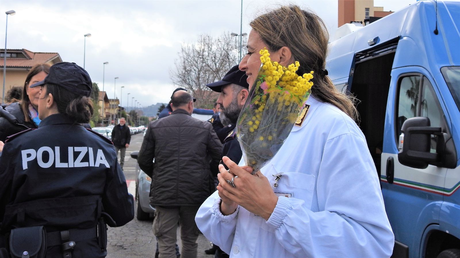 Ciampino, manifestazione con la polizia di stato per l’8 marzo