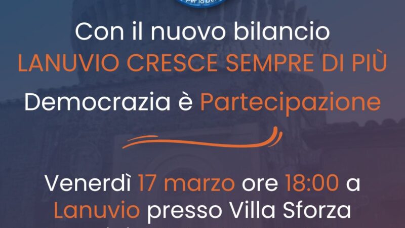 Lanuvio, Lista Civica Lanuvio X la Democrazia: “Approvato bilancio per far crescere Lanuvio. Le accuse mosse alla maggioranza totalmente infondate”