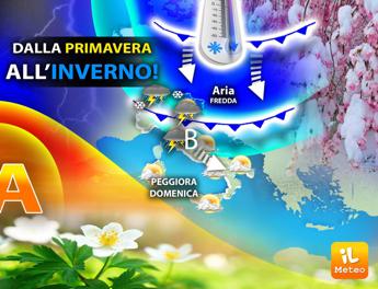 Meteo, domenica giù le temperature: torna l’inverno