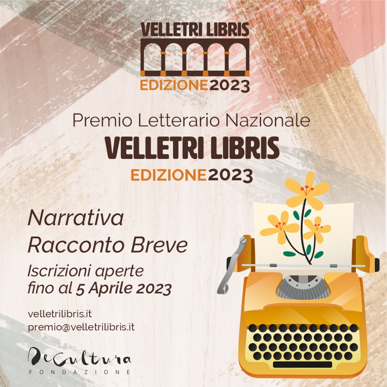 Al via il Premio Nazionale Letterario “Velletri Libris” per la Narrativa Breve