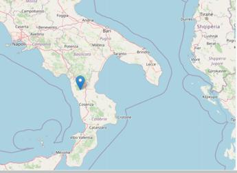 Terremoto oggi in Calabria, scossa magnitudo 3.8 in provincia di Cosenza