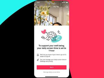 TikTok, limite di 60 minuti al giorno per gli under 18