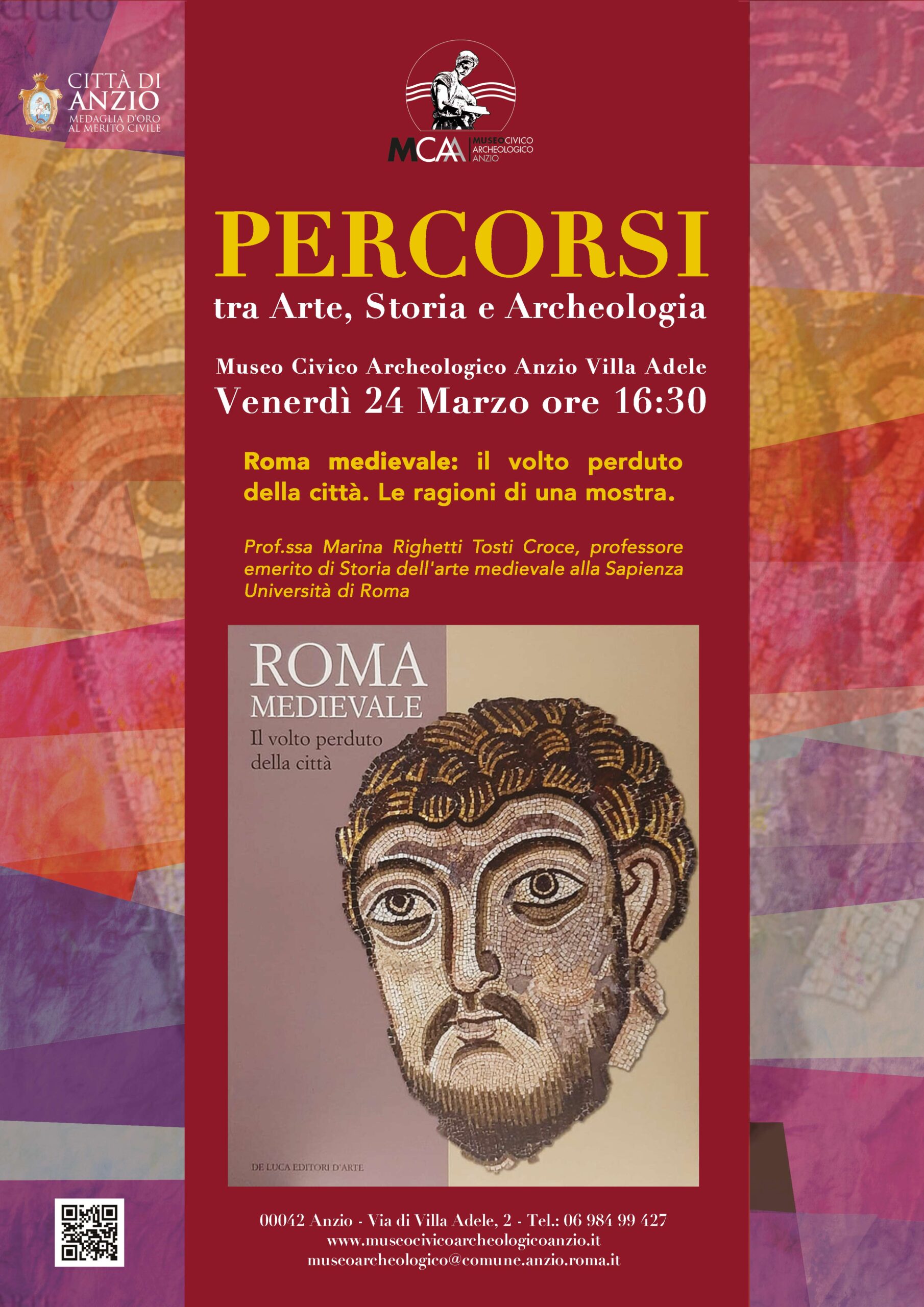 Anzio: PERCORSI, tra Arte, Storia ed Archeologia. Oggi al Museo Civico Archeologico l’incontro culturale “Roma Medievale: il volto perduto della città. Le ragioni di una mostra”