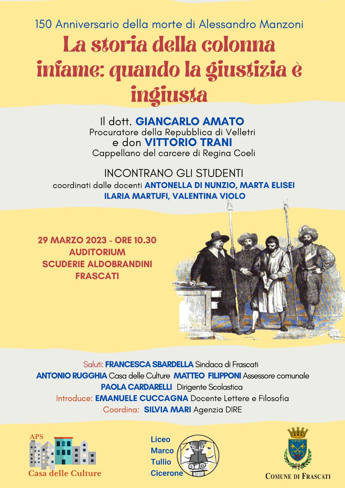 Frascati: La storia della colonna infame all’auditorium delle Scuderie Aldobrandini