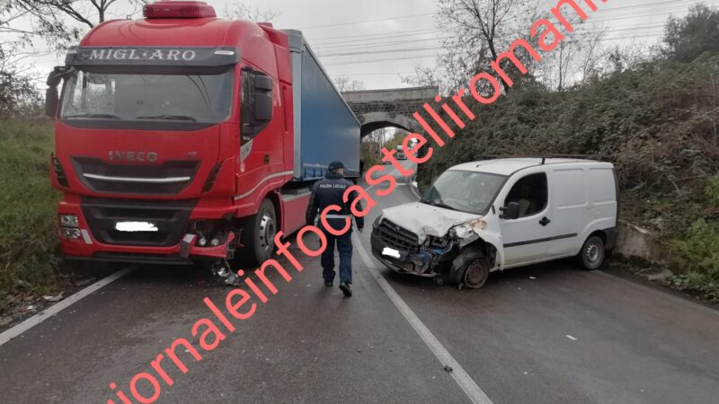 Lanuvio: Grave incidente stradale su via Cisternense. Due feriti trasportati in ospedale