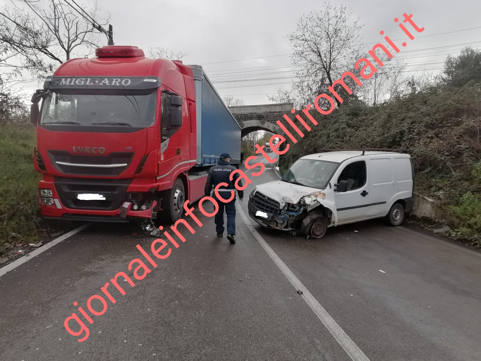 Lanuvio: Grave incidente stradale su via Cisternense. Due feriti trasportati in ospedale