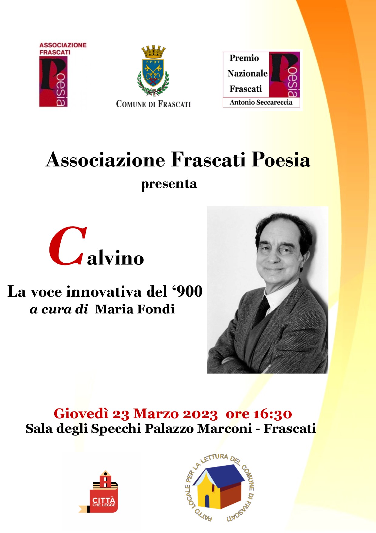 Frascati Poesia evento Calvino “La voce innovativa del ‘900”