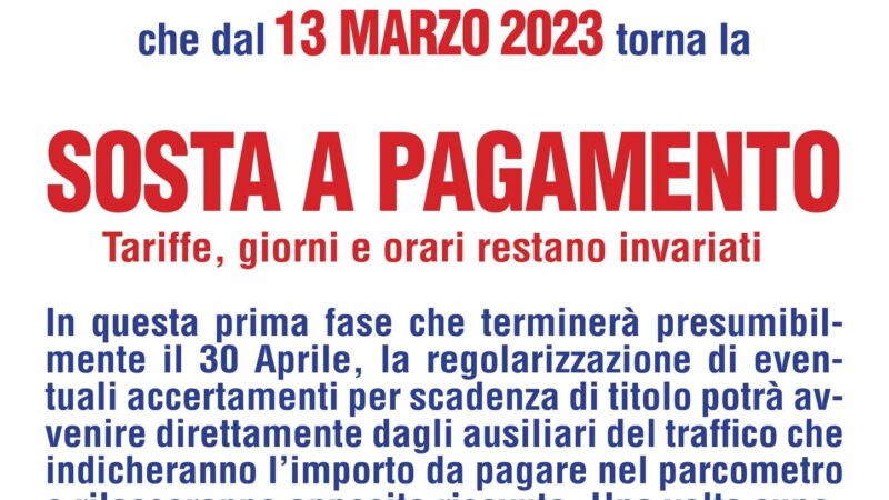 Monte Compatri: Torna la sosta a pagamento nelle aree delle strisce blu