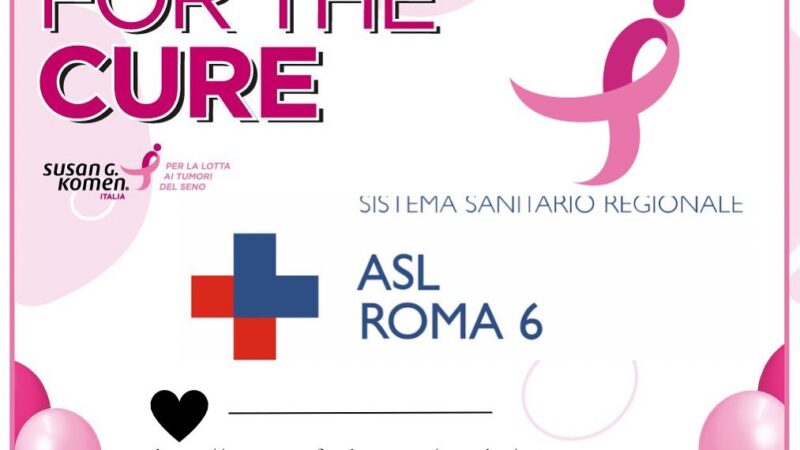 Castelli Romani: Asl Roma 6, torna la Race for the Cure dal 4 al 7 maggio