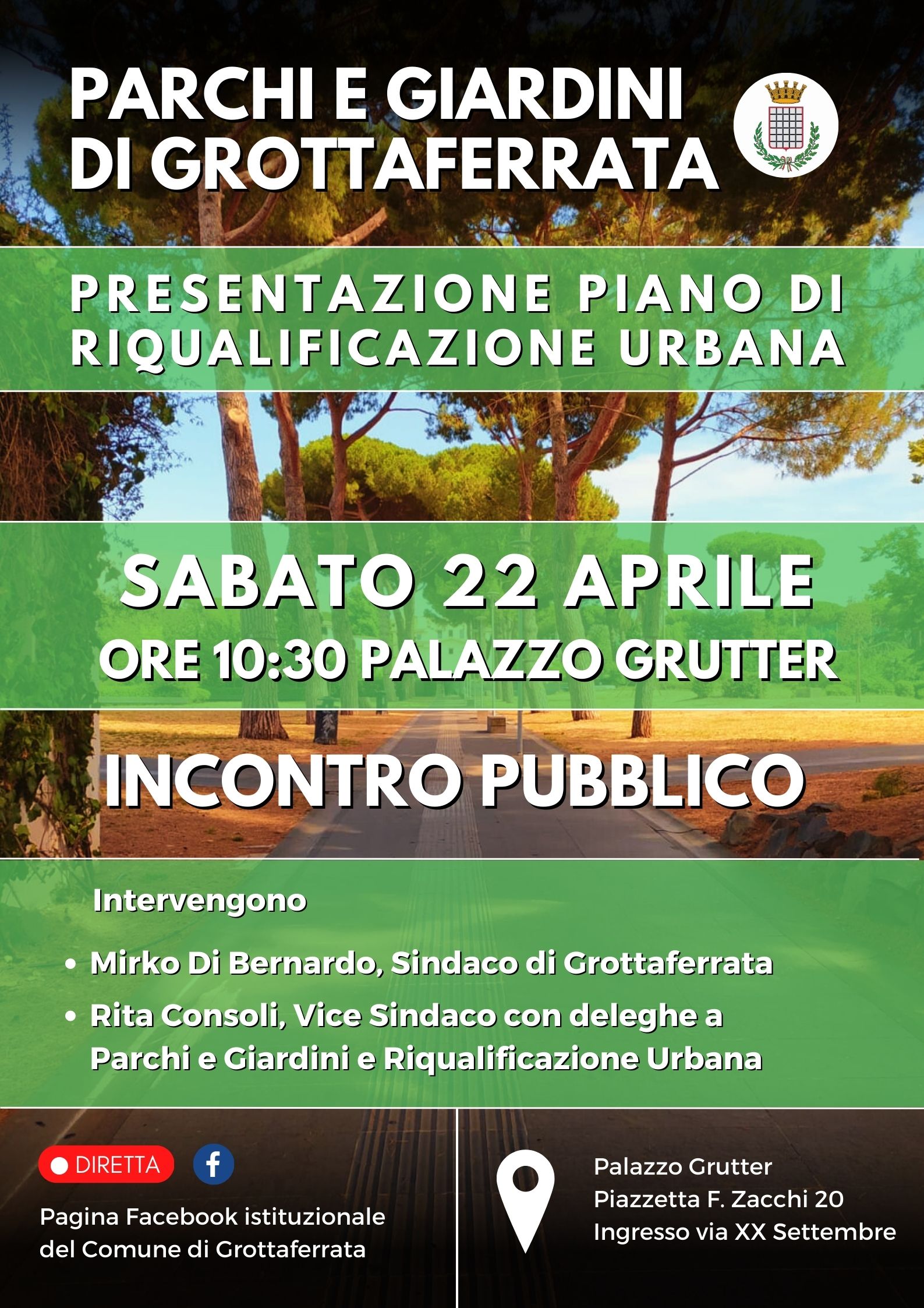 Grottaferrata: parchi e giardini, questo sabato presentazione del piano di riqualificazione