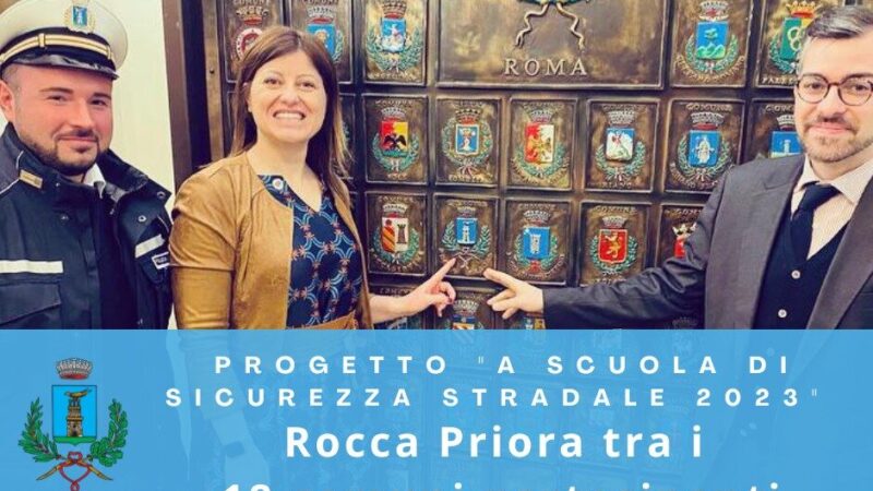 PRESENTATO IL PROGETTO “A SCUOLA DI SICUREZZA STRADALE 2023” DI CITTÀ METROPOLITANA DI ROMA CAPITALE: ROCCA PRIORA TRA I 18 COMUNI COINVOLTI