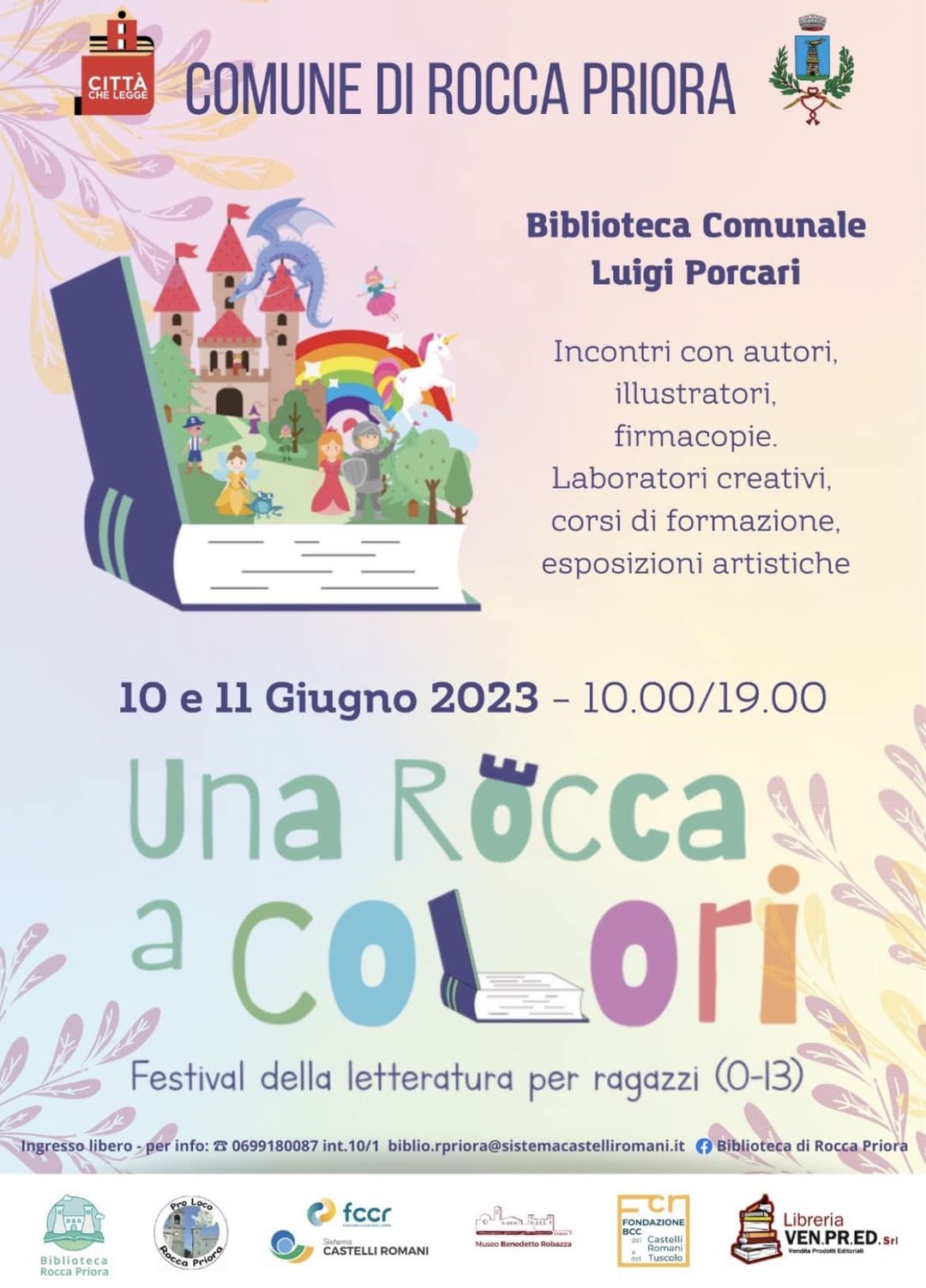 Rocca Priora, arriva la II edizione del Festival della letteratura per i ragazzi. Temi guida: inclusione e accessibilità