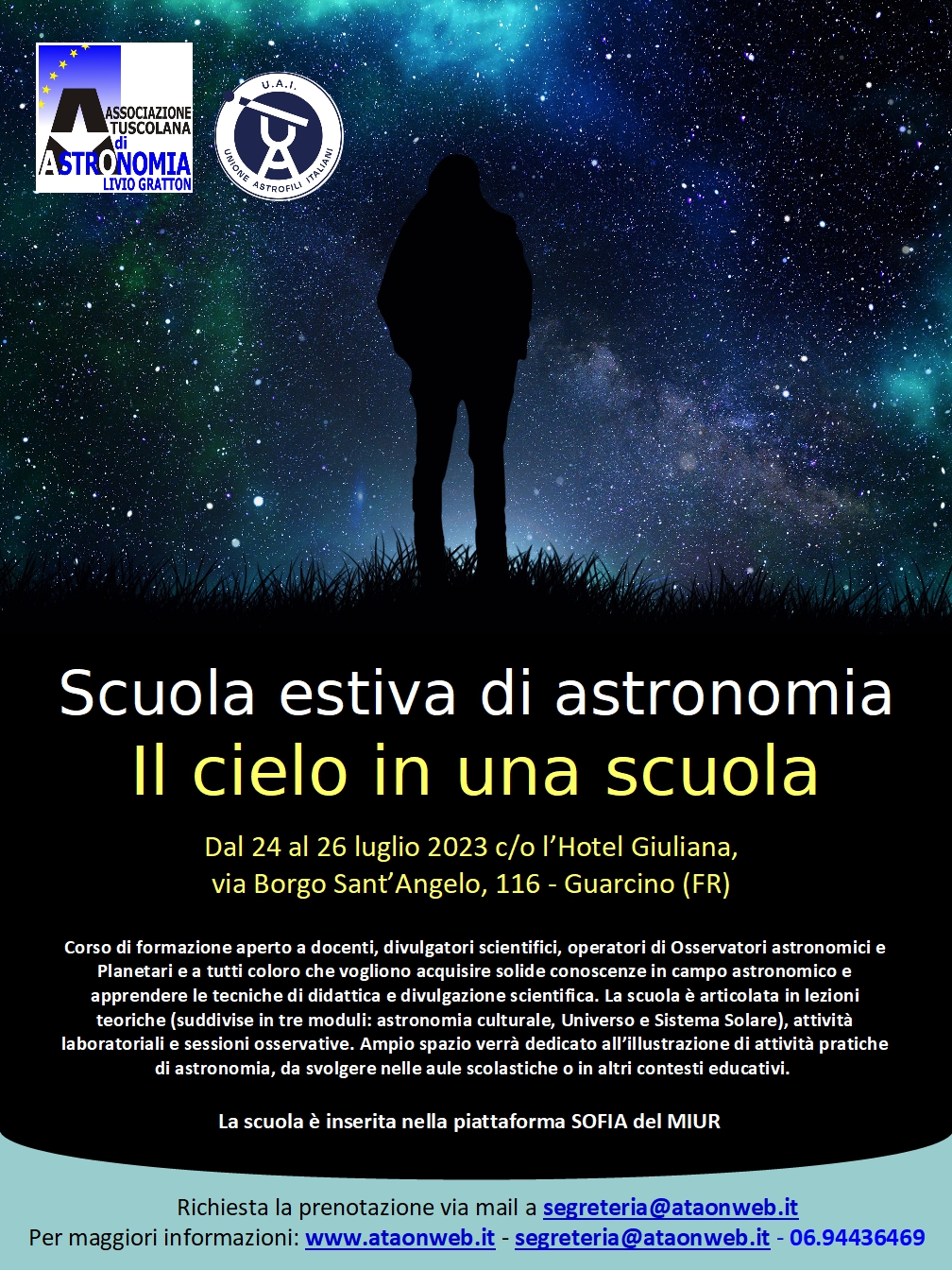 Scuola estiva di Astronomia dell’ATA, il 24 luglio parte la nuova edizione