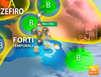 Sole e temporali, la mappa meteo: previsioni e ultime news