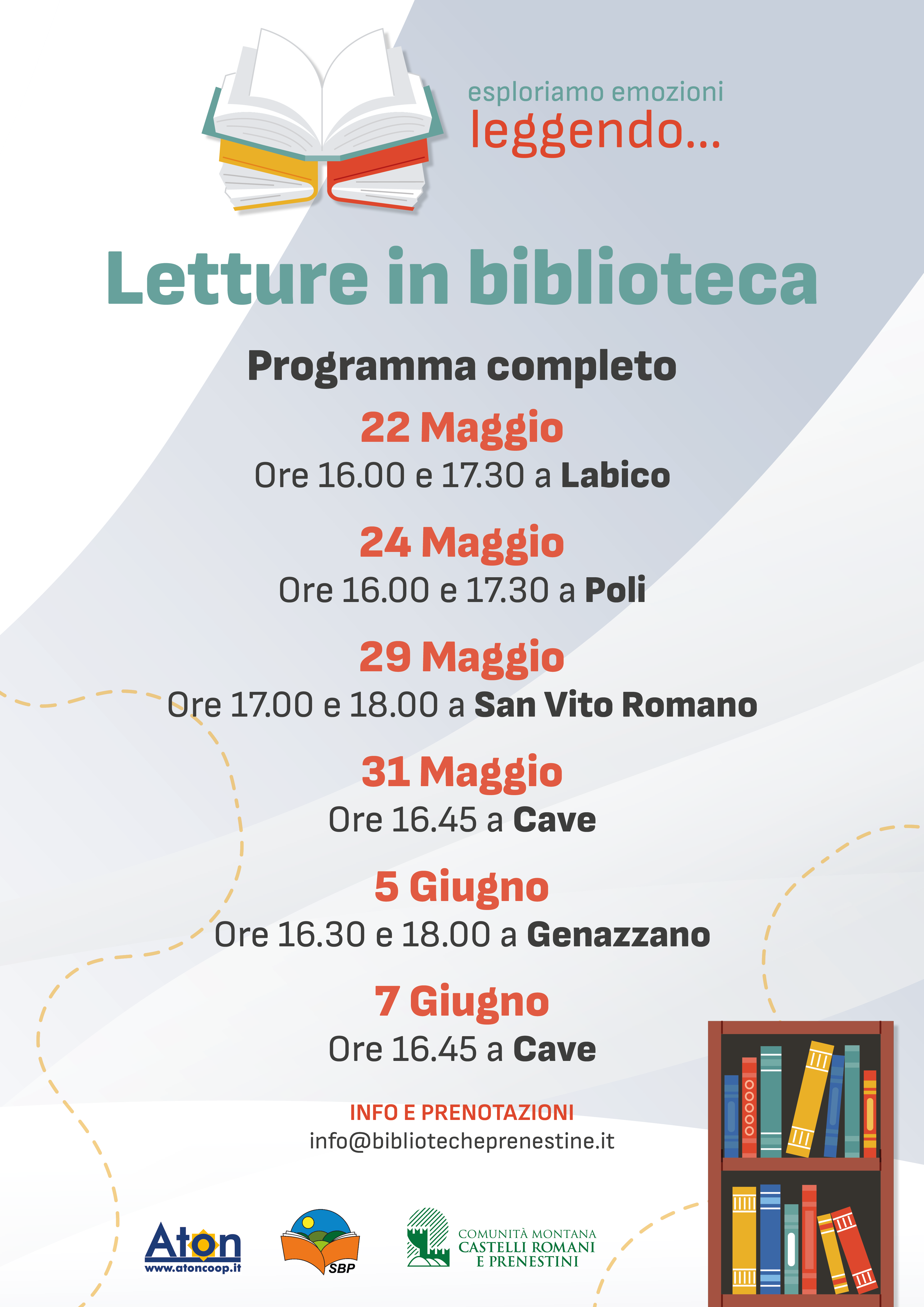 Rocca Priora, “esploriamo emozioni leggendo…”, al via la prima parte degli eventi nelle biblioteche prenestine