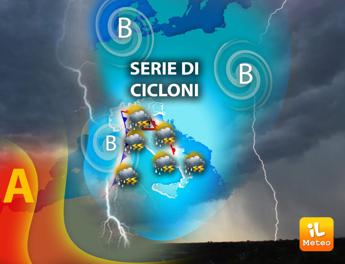 Tanta pioggia nel weekend, poi ciclone con vento e nubifragi