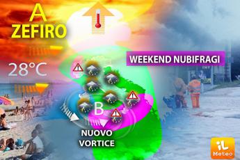 Weekend con nubifragi, poi arriva anticiclone Zefiro dal sapore estivo