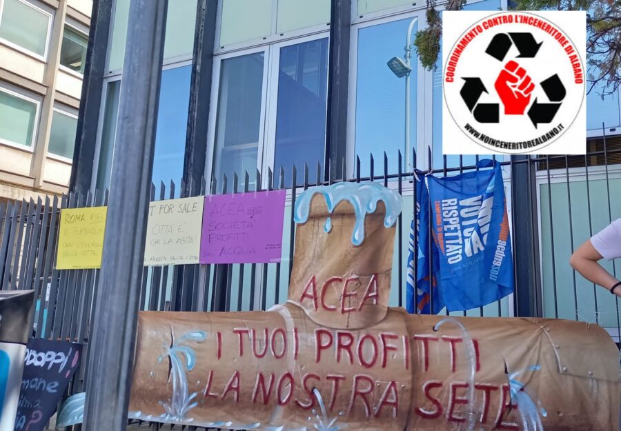 Roma, presidio No Inc. davanti l’Acea. Una delegazione è stata ricevuta dai dirigenti