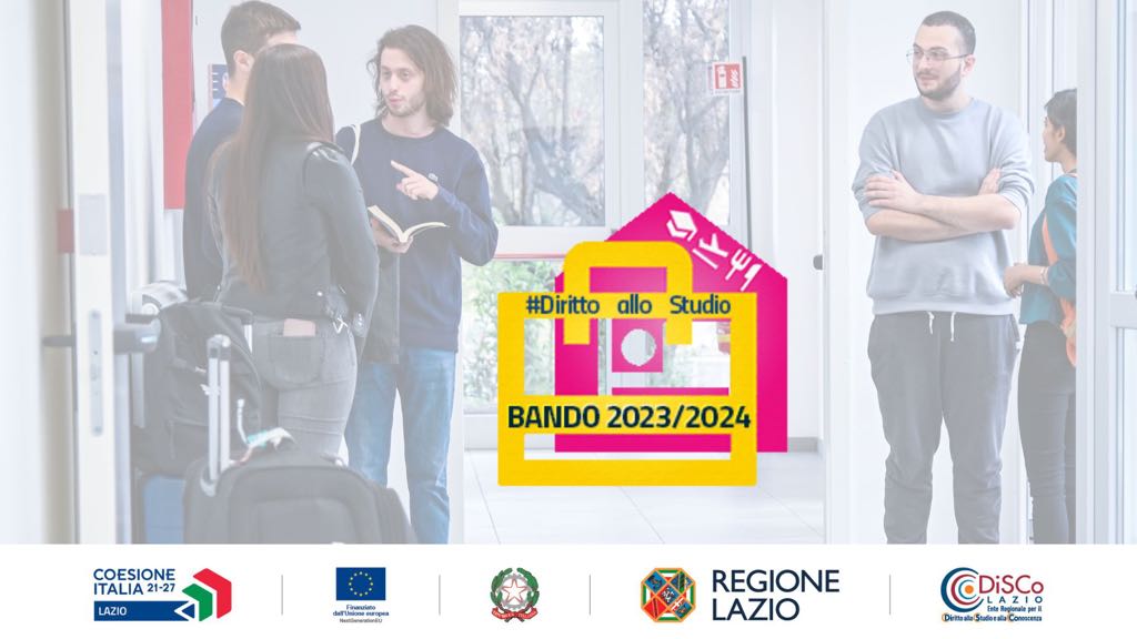 Regione Lazio, nuovo bando “Diritto allo studio”