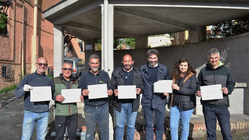 Grottaferrata – Il fontanile di via Vecchia di Marino restaurato da un gruppo di volontari