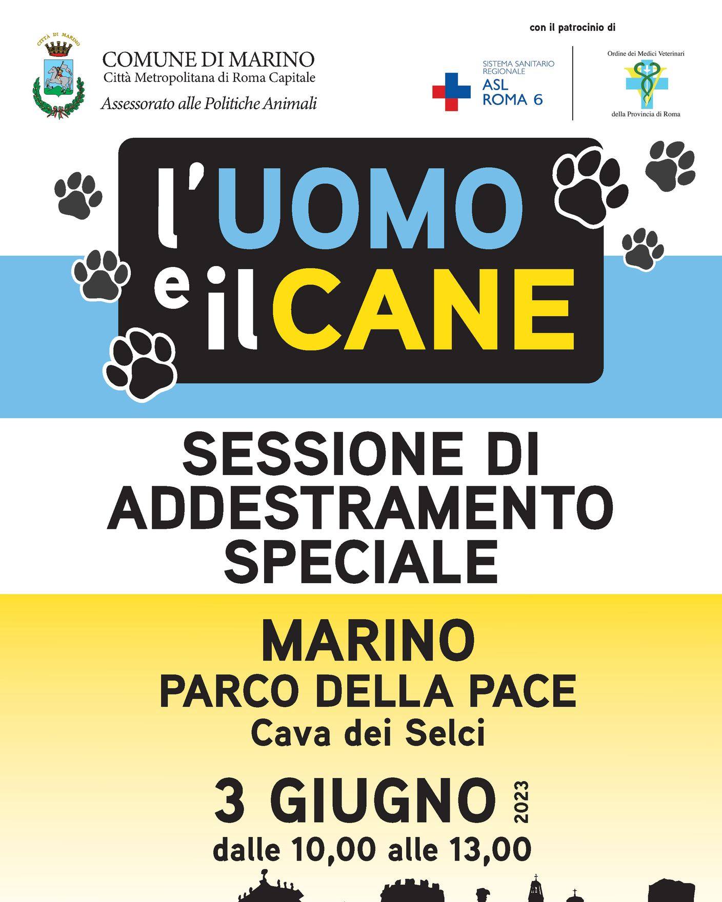 Marino, aperte le iscrizioni alla sessione di addestramento “L’uomo e il Cane”