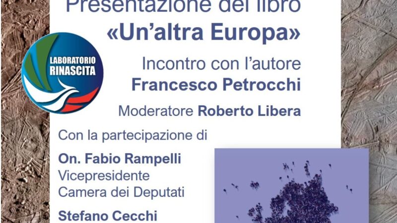 Marino: 18 maggio, presentazione del libro di Francesco Petrocchi “Un’altra Europa”