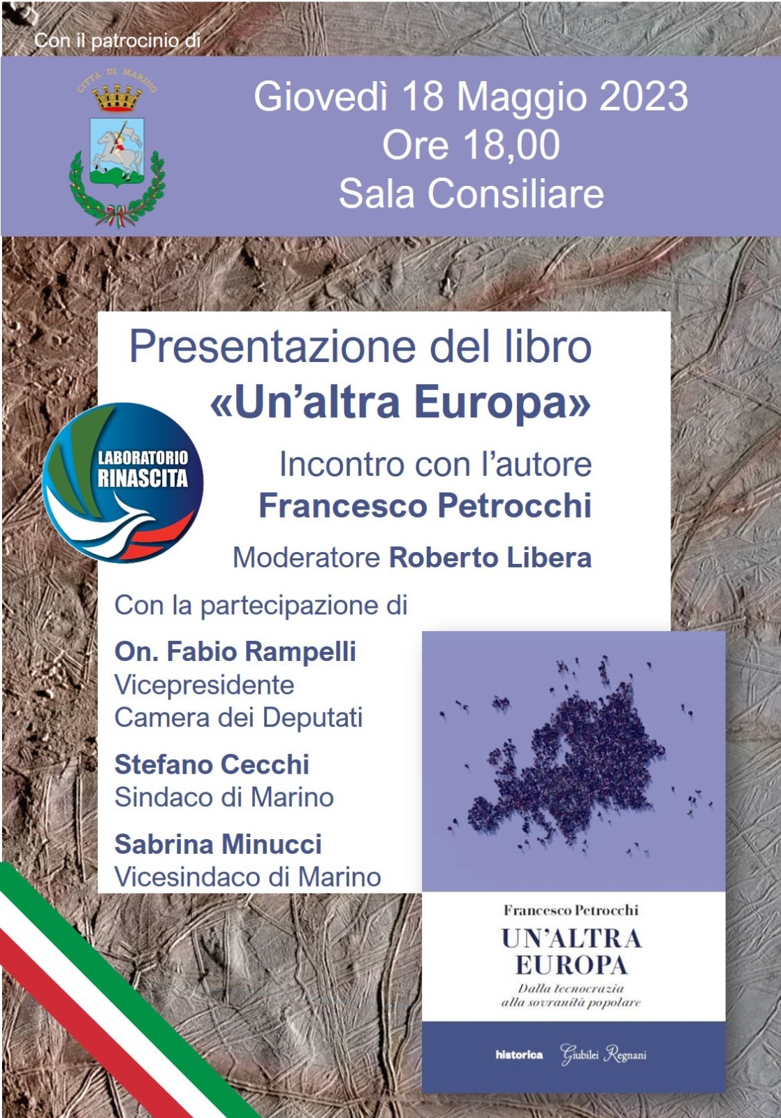 Marino: 18 maggio, presentazione del libro di Francesco Petrocchi “Un’altra Europa”