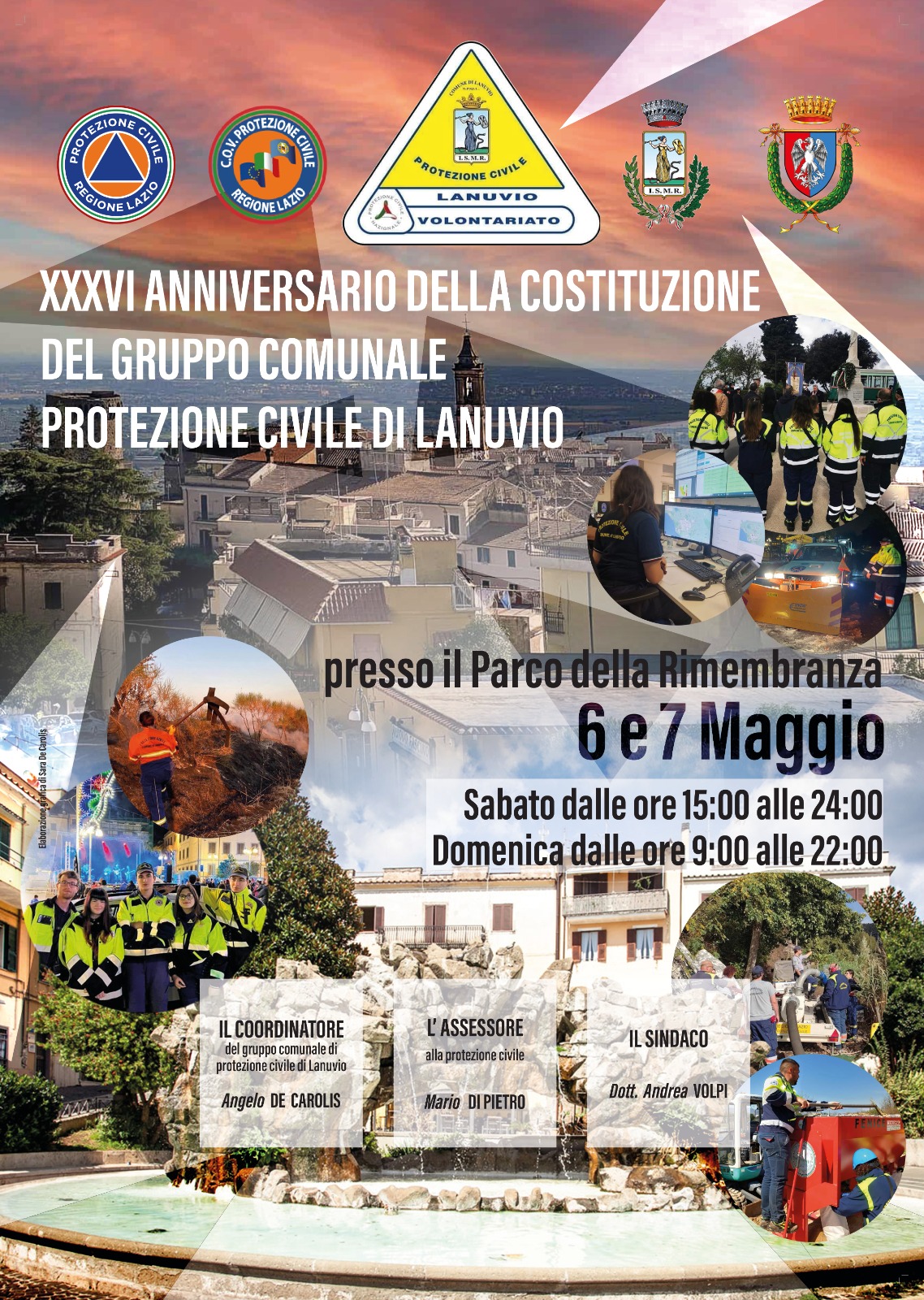 Lanuvio – Il 6 e 7 maggio al Parco della Rimembranza la manifestazione per il XXXVI anniversario della costituzione del Gruppo Comunale Protezione Civile