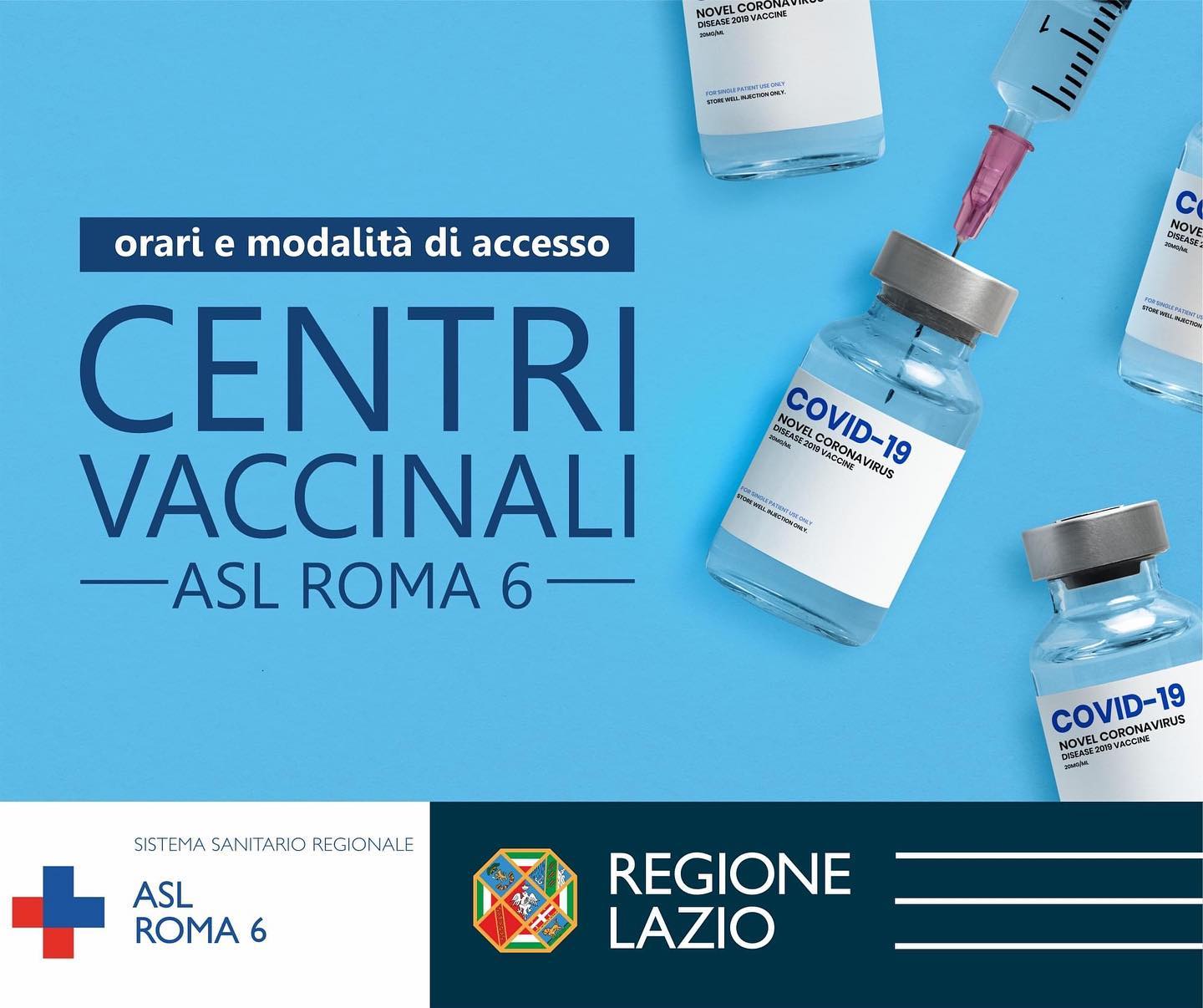 Velletri: Asl Roma 6, riorganizzazione servizio vaccinale covid-19