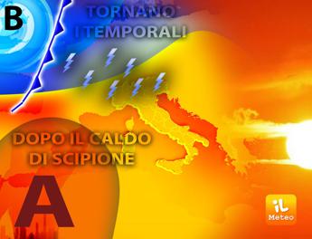 Dopo il caldo arriva break temporalesco, previsioni meteo