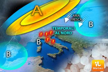 Weekend con meteo instabile e temporalesco al Nord, più soleggiato al Centro-Sud