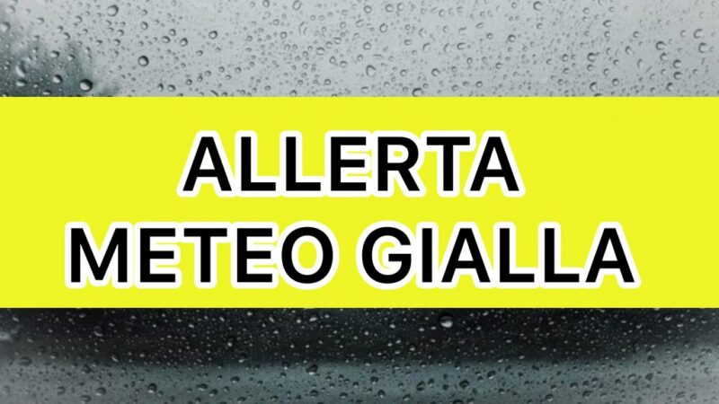 METEO, DOMANI ALLERTA GIALLA NEL LAZIO