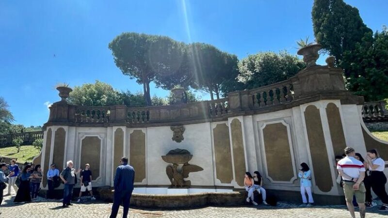 Frascati, restaurate la fontana e la scalea monumentale di Villa Torlonia