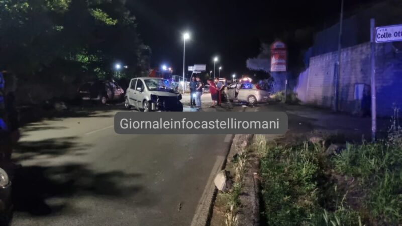 Lariano, incidente stradale nella notte su via Ariana con 4 feriti, alcuni gravi