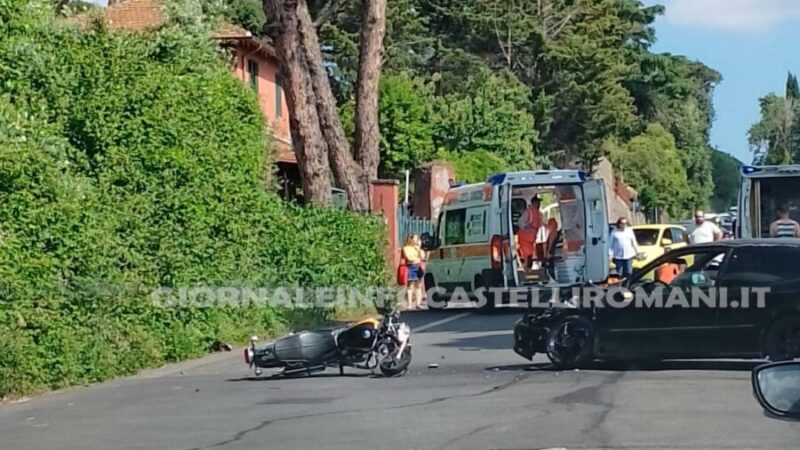 Castel Gandolfo-Marino: grave incidente stradale, coinvolto motociclista