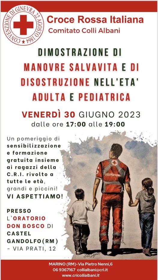 Castel Gandolfo, dimostrazione di manovre salvavita nell’età adulta e pediatrica