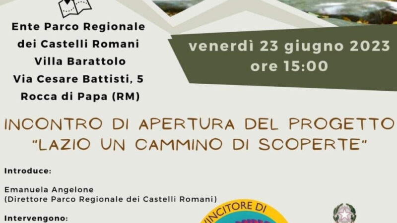 Parco Regionale dei Castelli Romani, incontro di apertura del progetto “Lazio, un cammino di scoperte”