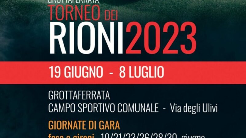 Grottaferrata, tutto pronto per il Torneo dei Rioni