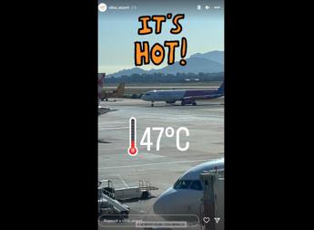 Caldo record all’aeroporto di Olbia, 47 gradi in pista: tre voli non atterrano