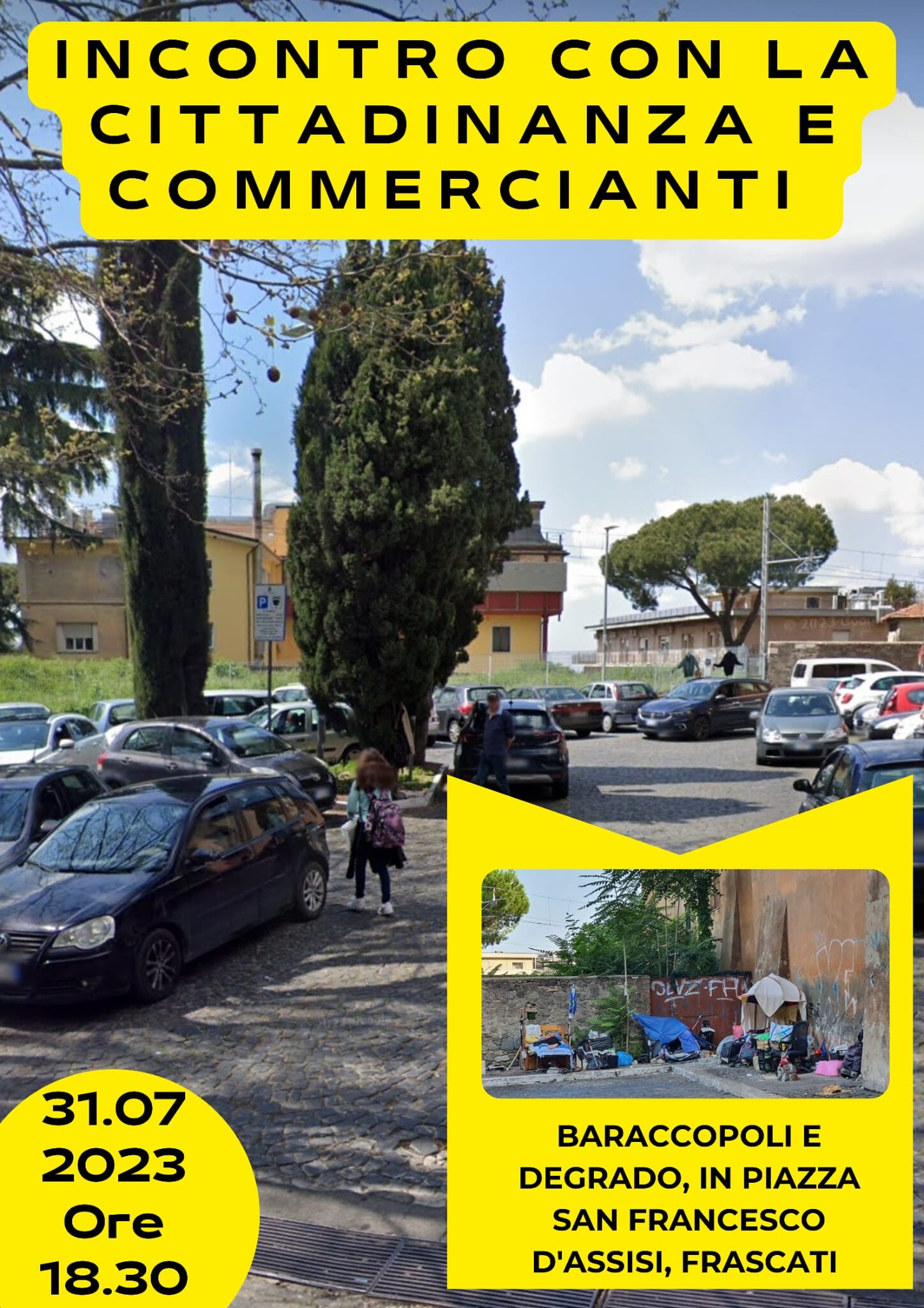 Frascati, Fiasco invita i cittadini a un incontro per la Baraccopoli di Via San Francesco