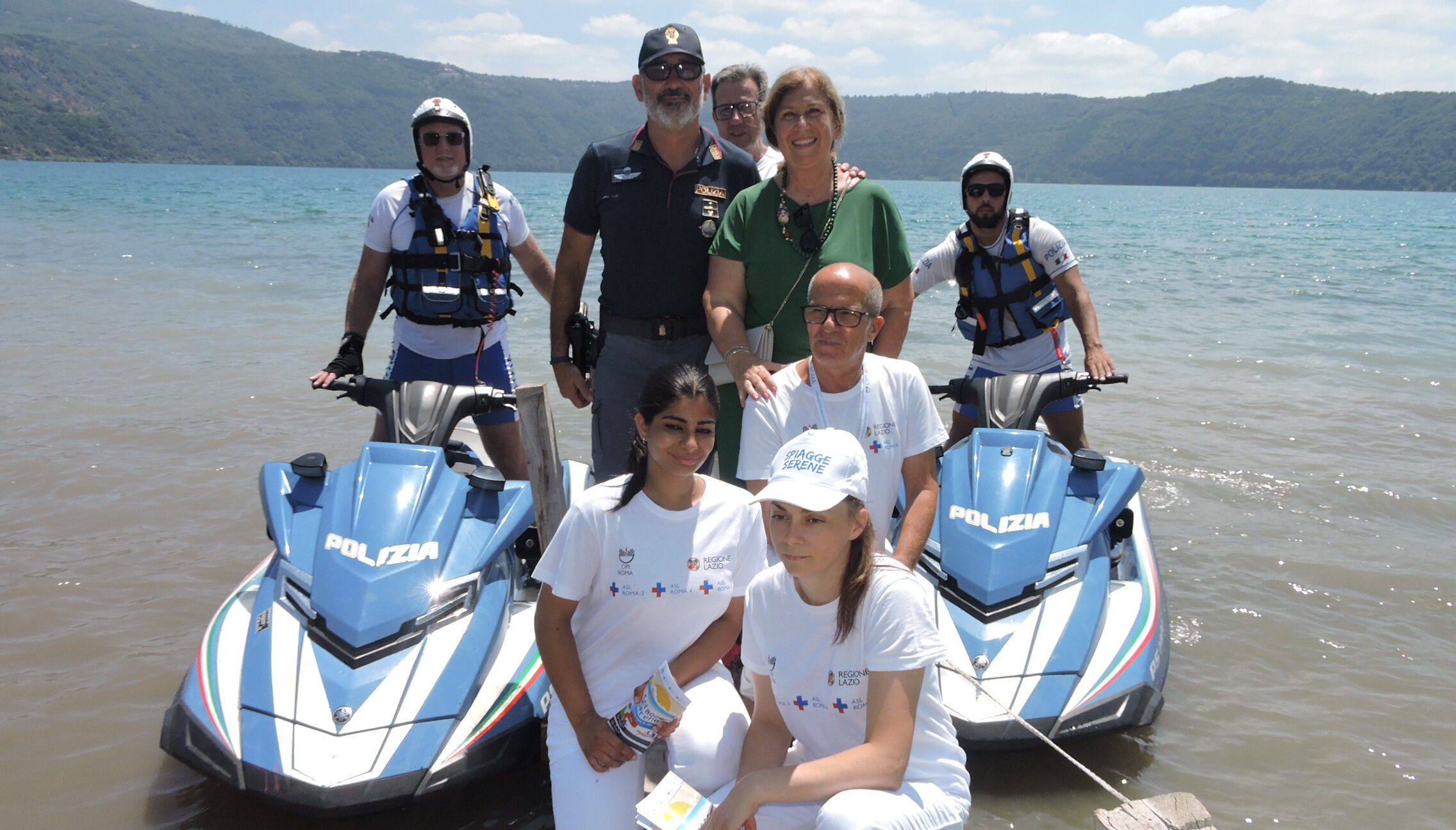 Castel Gandolfo, Lago Albano, sorvegliato speciale, dalla Polizia Fluviale in moto d’acqua e con l’iniziativa della Asl Roma 6 “Spiagge Serene”