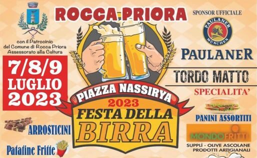 Rocca Priora, dal 7 al 9 luglio c’è la festa della birra