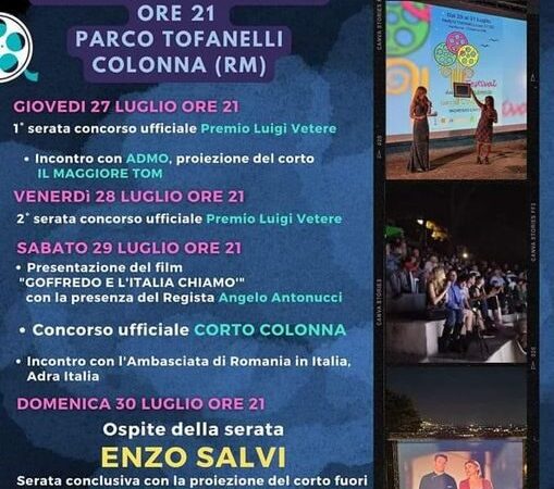 Colonna, Terza Edizione del Festival del Cinema: Corto Colonna