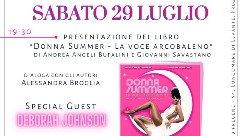 Fregene, presentazione del libro DONNA SUMMER – LA VOCE ARCOBALENO