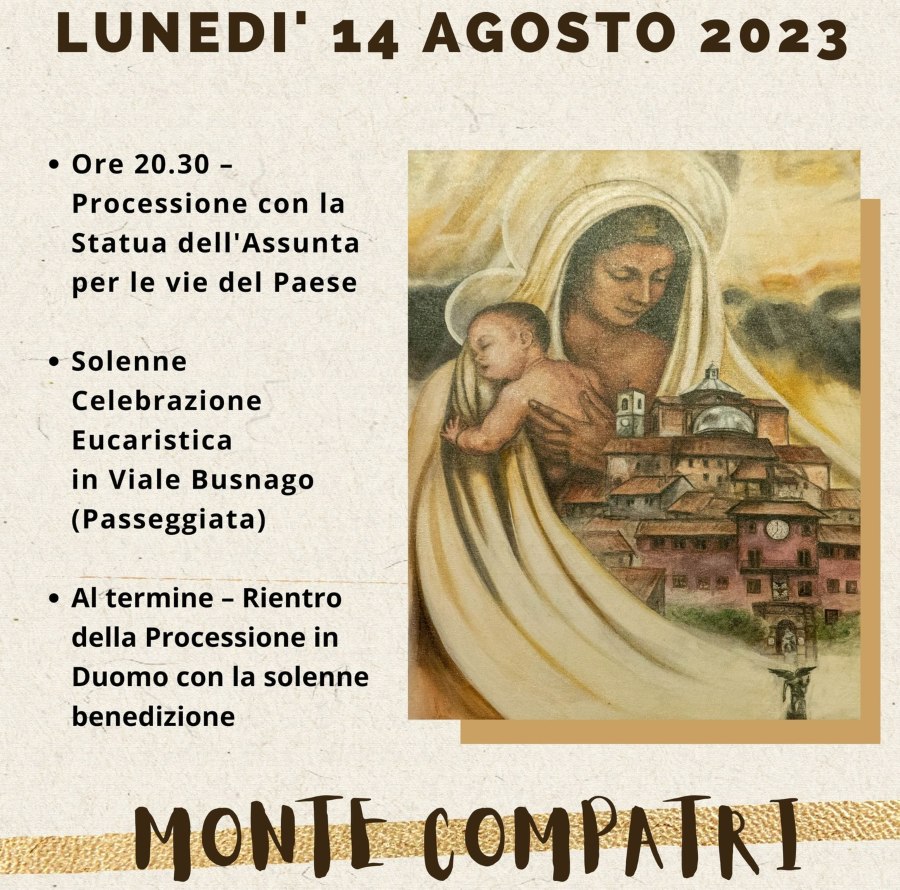 Le celebrazioni per l’Assunta svoltesi a Monte Compatri