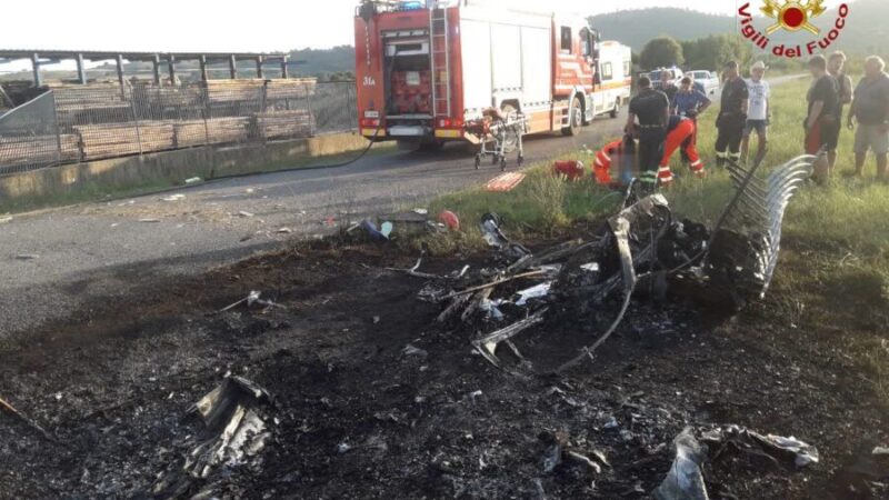 Campagnano di Roma, incidente in fase di atterraggio per un ultraleggero