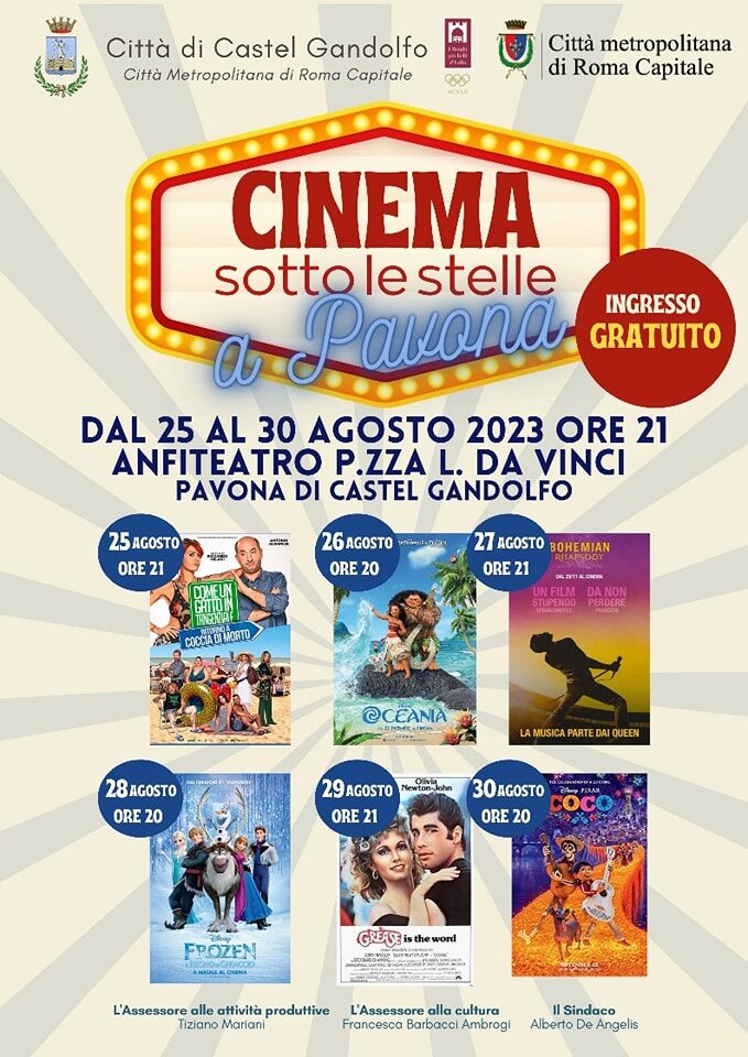 Continuano le serate “cinema sotto le stelle” a Pavona