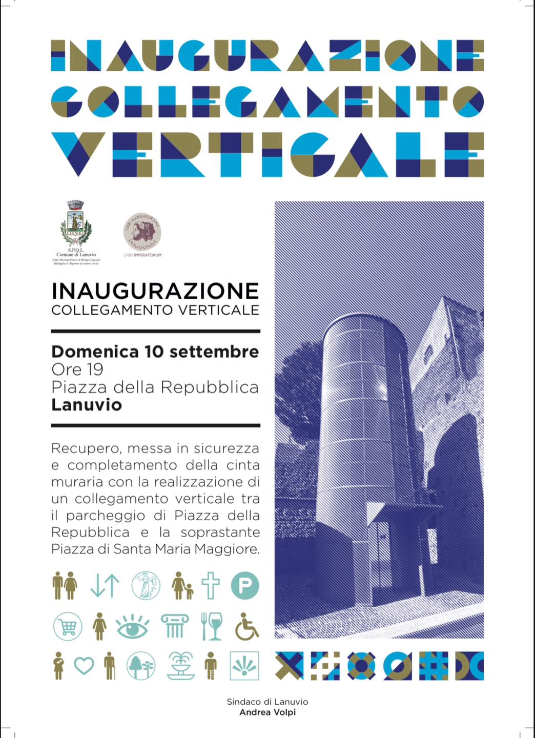 Lanuvio, inaugurazione collegamento verticale