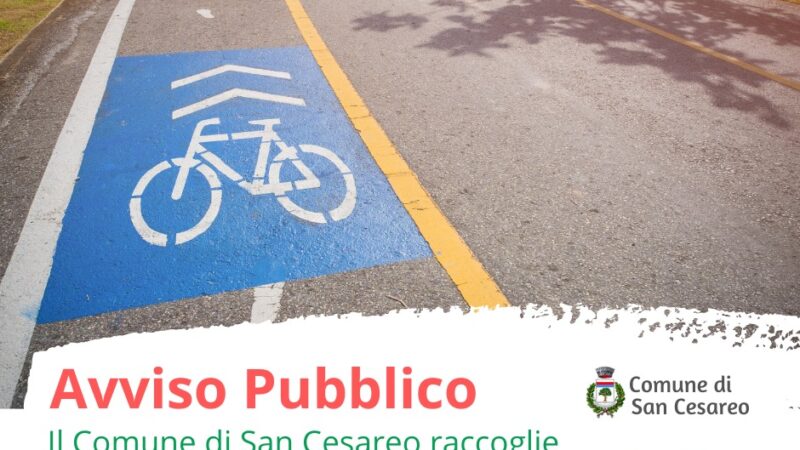 San Cesareo, avviso pubblico: manifestazione d’interesse per la partecipazione alla progettazione di una pista ciclopedonale/bandi europei