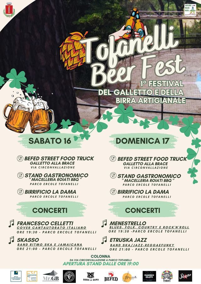 Colonna, Tofanelli Beer Fest: 1° Festival del galletto e della birra artigianale